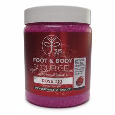 جل سنفرة للجسم والارجل بالورد من اس جي اس - 100 مل